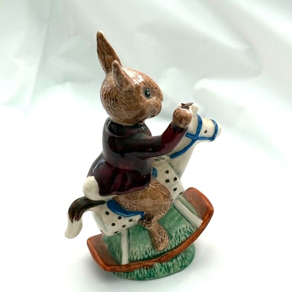 Royal Doulton Bunnykins “Tally Ho!” Figurine DB12 • Golden Jubilee 1984 - Picture 6 of 7